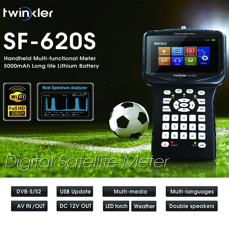 Twinker SF620S спутниковый искатель HD цифровой спутниковый измеритель поддержка DVBS/DVBS2 расширение сети CCTV камера в CVBS