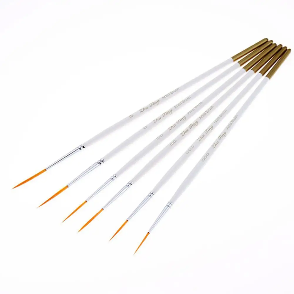 

Paint BrushFine Hand-Painted Thin Hook Line Pen Nylon Hair Wooden Handle Watercolors Oil Painting Brush Pen Set Art Supplies r29