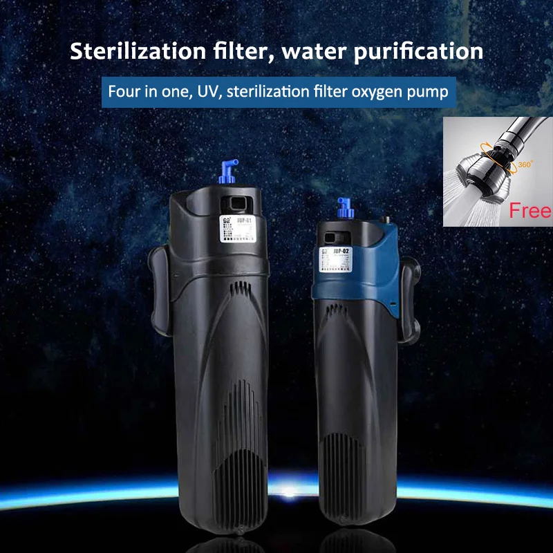 220V 5/8 Вт 4 в 1 аквариум УФ стерилизационных фильтрах насос циркуляции воды UV стерилизатор воздуха увеличение стерилизация лампа