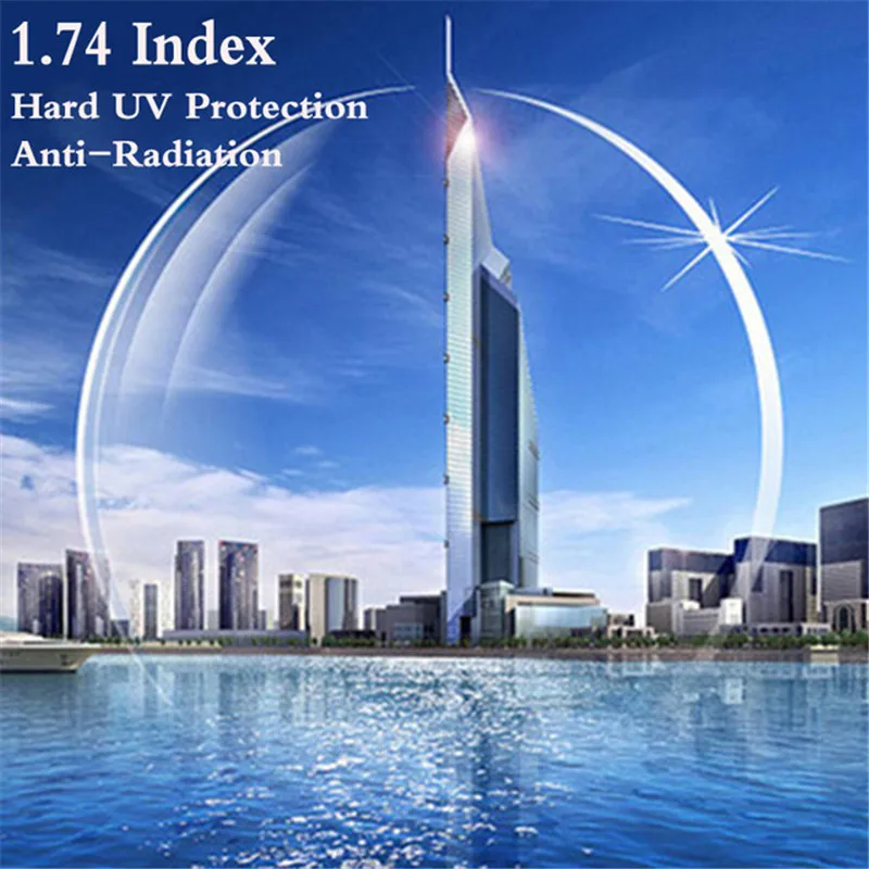 1-74-Index-Ultra-Thin-CR-39-Aspheric-Prescription-Myopia-Presbyopia-Glasses-Optical-Lens-UV-Protect