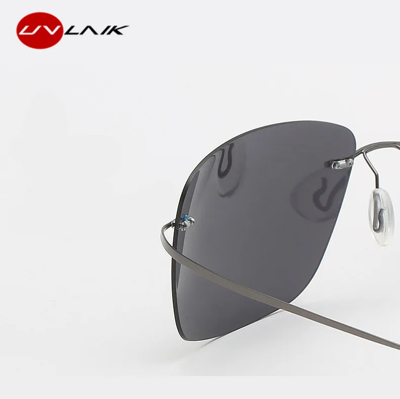 UVLAIK ультра без оправы Титан Солнцезащитные очки для мужчин TAC поляризованные линзы дизайн для женщин Framelss вождения солнцезащитные очки UV400