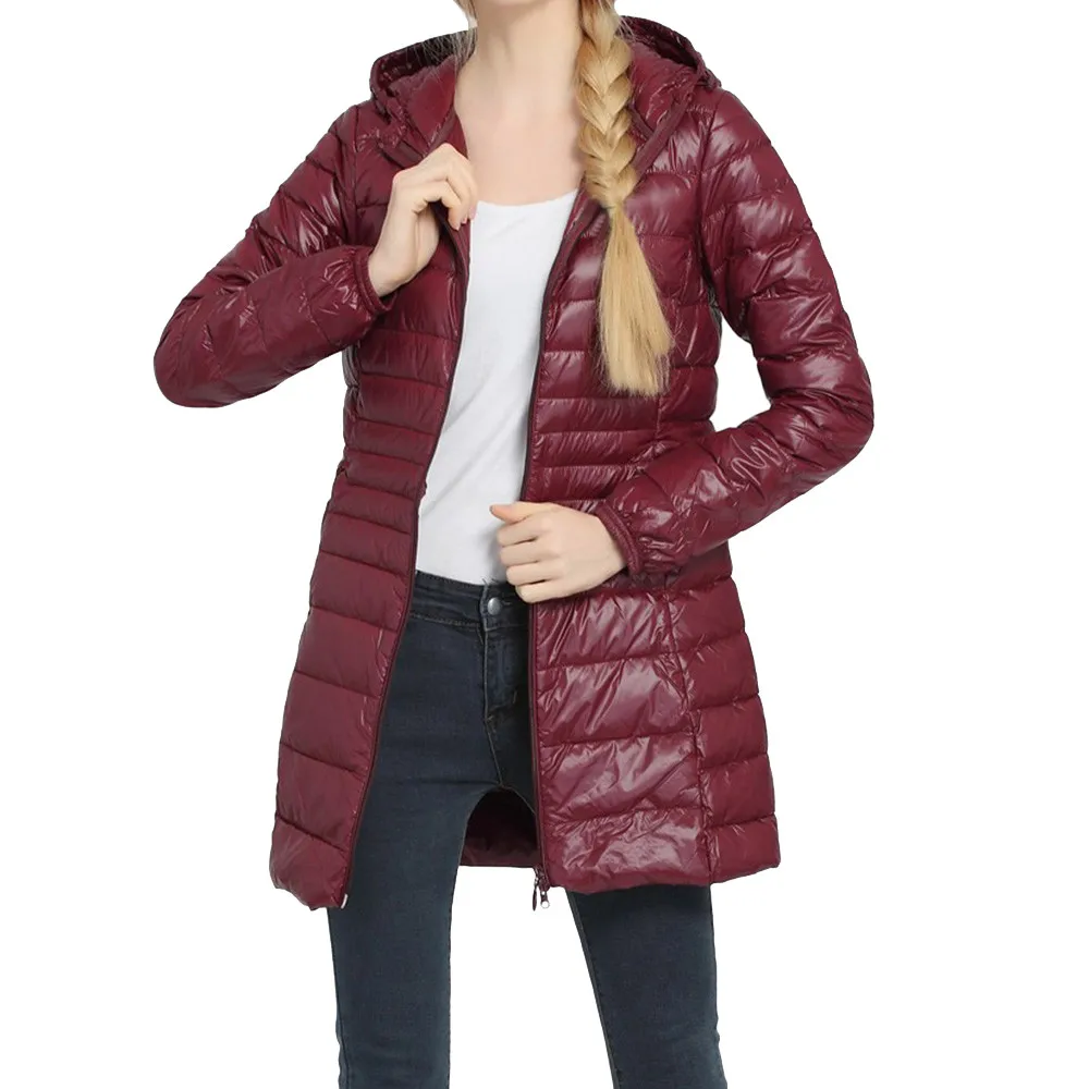 6XL 7XL размера плюс пуховик женский длинный зимний ультра легкий пуховик Женская куртка с капюшоном теплое пальто FD