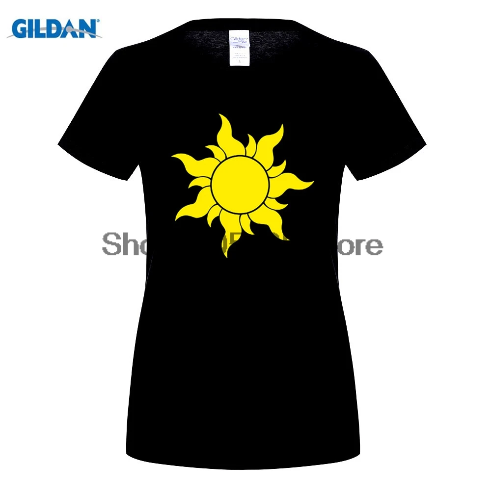 GILDAN women fashion brand t shirt Leisure Tangled Sun Symbol Huge