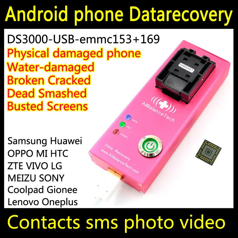 

Free Shipping eMMC Data recovery recover restore EMMC153 EMMC169 data reader pitch 0.5mm BGA153 BGA169 data recovery