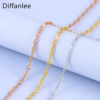 

New promotion Elegant Thin 24k Yewllow Gold Filled Necklace Chain Jewelry