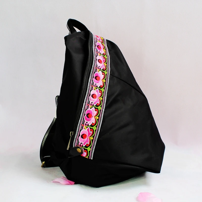 Для женщин Этническая вышивка ручной работы рюкзак ткань Оксфорд Национальный стиль винтаж путешествия женский рюкзак женский Mochila 19