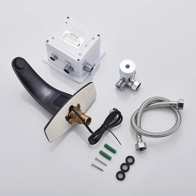 Автоматический Инфракрасный кран для раковины без прикосновения, сенсорный кран для горячей и холодной воды, индуктивный Электрический смеситель для раковины