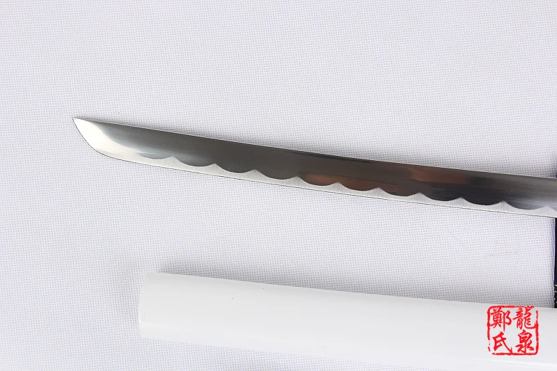 Бесплатная доставка белый самурайский меч Катана из нержавеющей стали|prop blade|prop