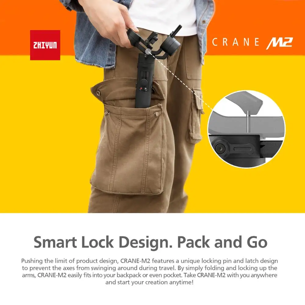 US $189.00 Zhiyun Crane M2 Gimbals For Smartphones Mirrorless Action Compact Camerasnewarrival 500g3 Axishandheld Gimbal Stabilizer Instock