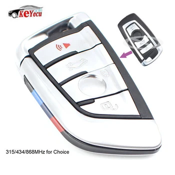 

KEYECU Replacement Remote Car Key Fob 4 Button 315/433/868MHz for BMW 1 2 3 4 5 6 7 Series X1 X3 F Chassis CAS4+ FEM 2011-2017