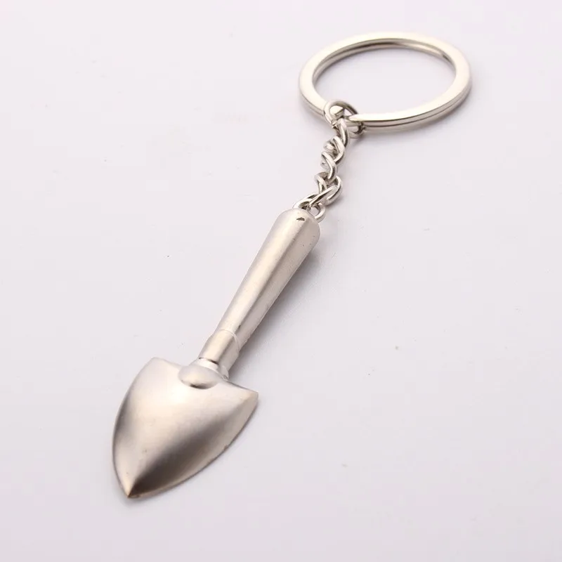 Novelty Mini Shovel Keychains Metal Spade Keyrings For Promotion Key Chains Keyfob 3D Shovel
