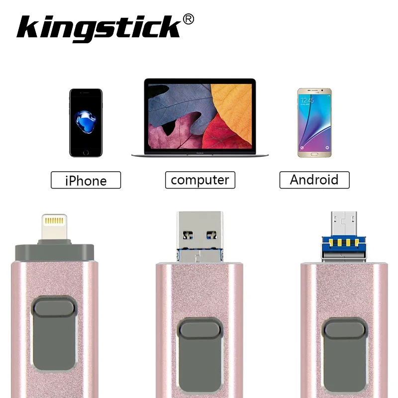 USB флеш накопитель OTG 3 в 1 8 128 ГБ|USB флэш-накопители| |