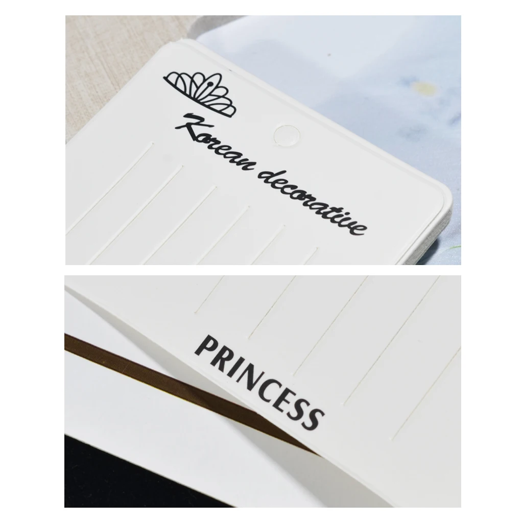 20pcs Hair Clip Card Paper Jewelry Display Cards Paper Cardboard Hair Accessory Cards Blank Hairpin Hair Band Packaging Cards