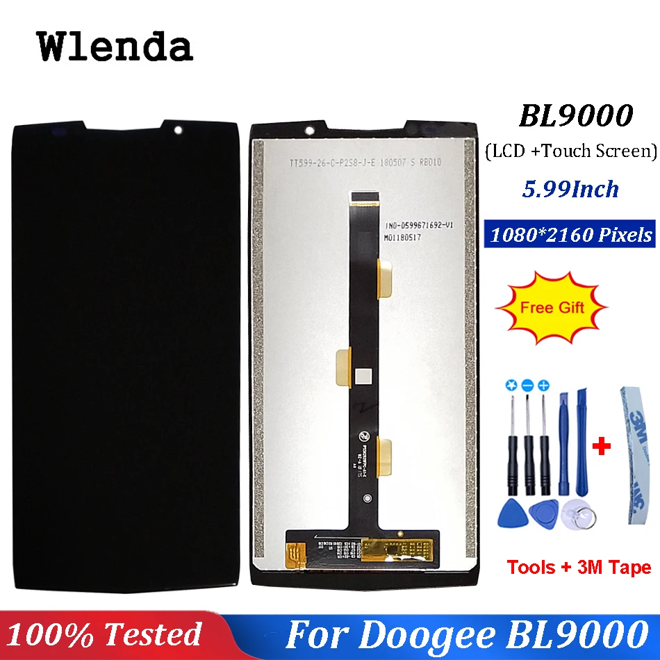 

For Doogee BL9000 LCD New Original 5.99 inch Touch Screen+2160x1080 LCD Display Assembly Replacement