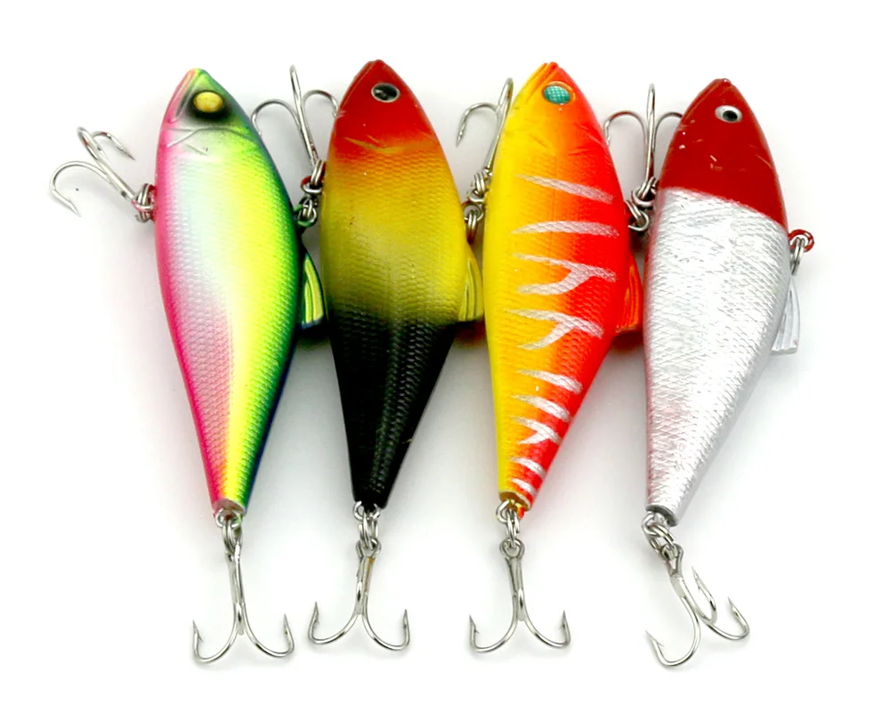 New hot sale 4PCS/SET 11.06G 85MM Vib freshwater hard artificial baits vibration long shot
