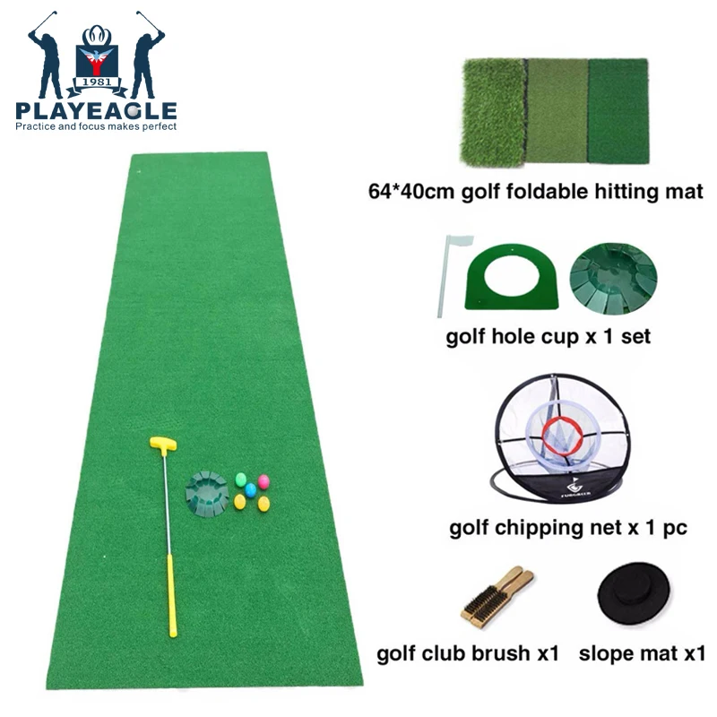 

FUNGREEN Golf Putting Green Indoor 10'x39''Pacific Anti-Slip Portable Swing Training Mat Outdoor Felt Bottom Grass Putting Mat