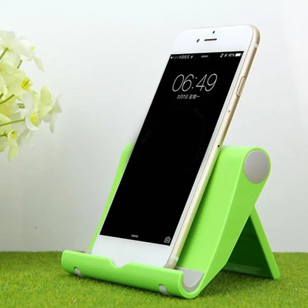 Универсальный складной настольный держатель для мобильного телефона, настольная подставка для iPhone 8, 7, 6 Plus, подставка для планшета, подставка для телефона для всех мобильных телефонов - Цвет: Green