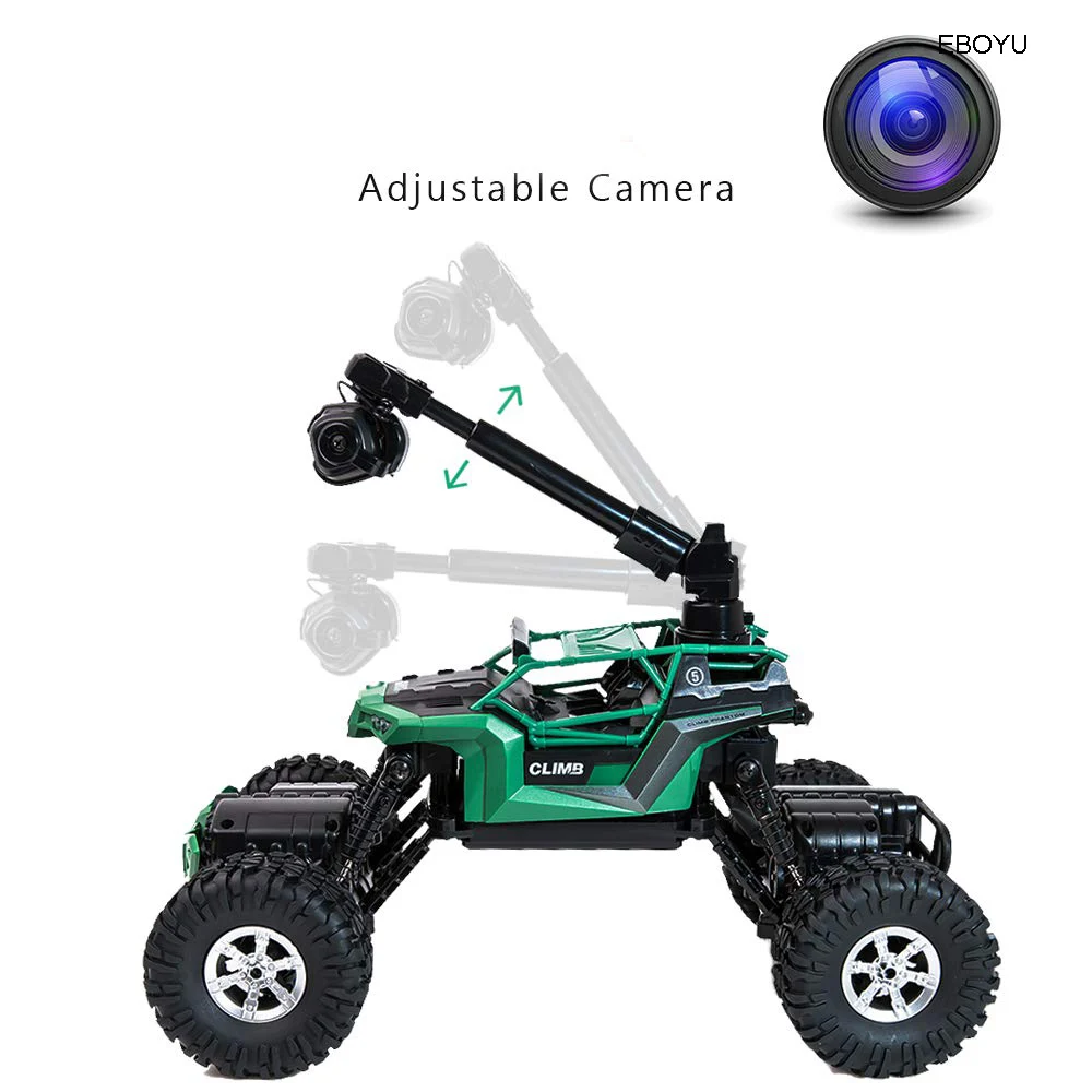 EBOYU CRAZON 1:16 RC Crawler с Wi Fi FPV 480P HD камера 2 4G 4CH 4WD двойной рулевой привод брызговик