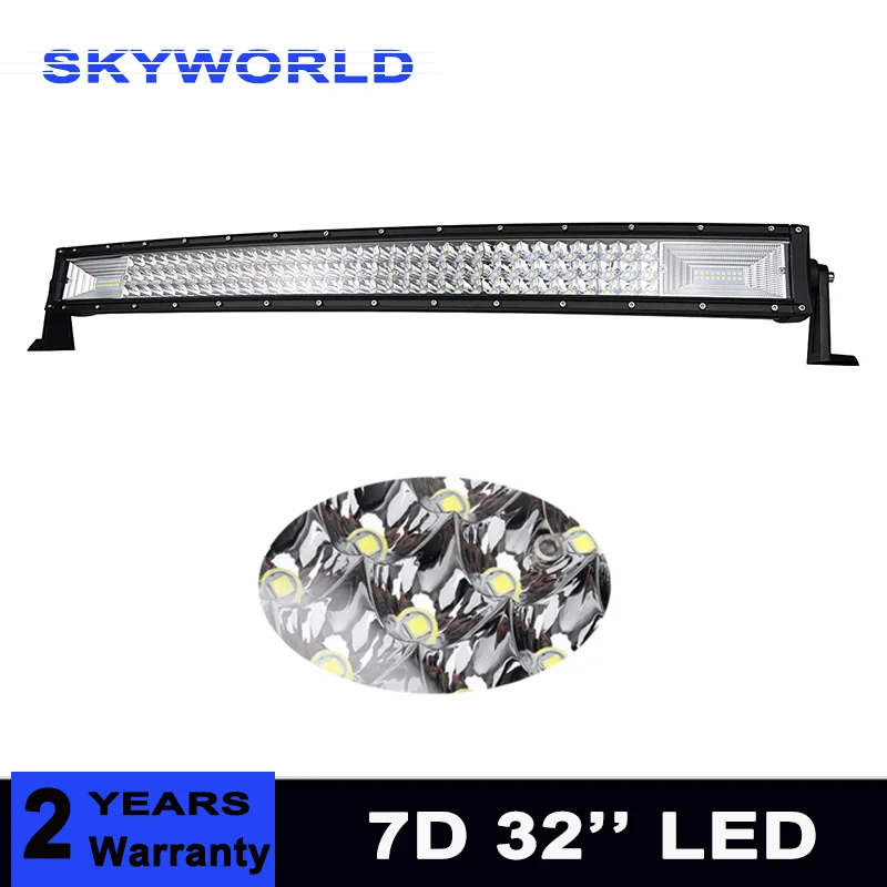 Triple Row 7D 405W 32 inch Curved LED Work Light Bar Combo Beam Offroad Led Bar Driving Lamp Truck Boat SUV ATV 4x4 4WD 12v 24v Triple Row 7D 405W 32 inch Curved LED Work Light Bar Combo Beam Offroad Led Bar Driving Lamp Truck Boat SUV ATV 4x4 4WD 12v 24v