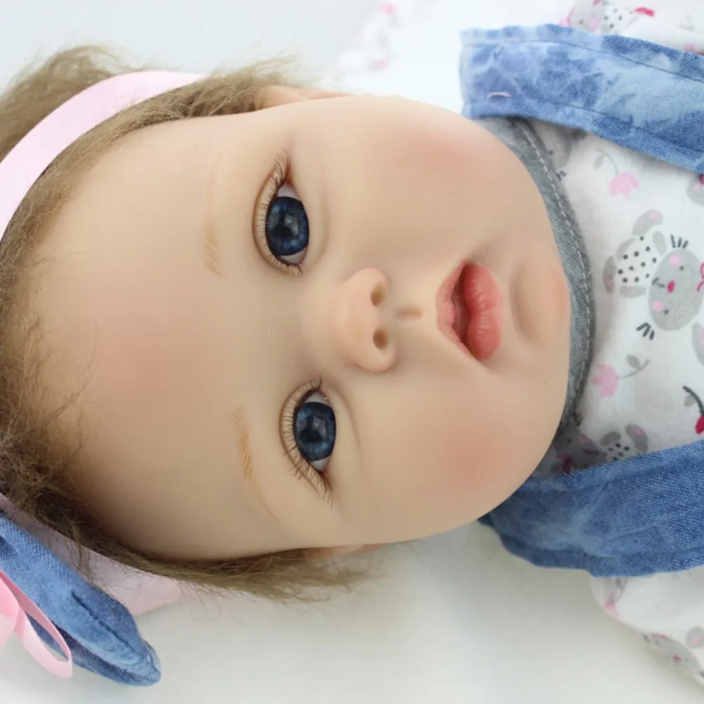 

22inch 55cm Reborn Toddler Baby Doll Girl PP Cotton Filling Body Boneca With Clothes Lifelike Cute Gifts Toy Silicone Vinyl