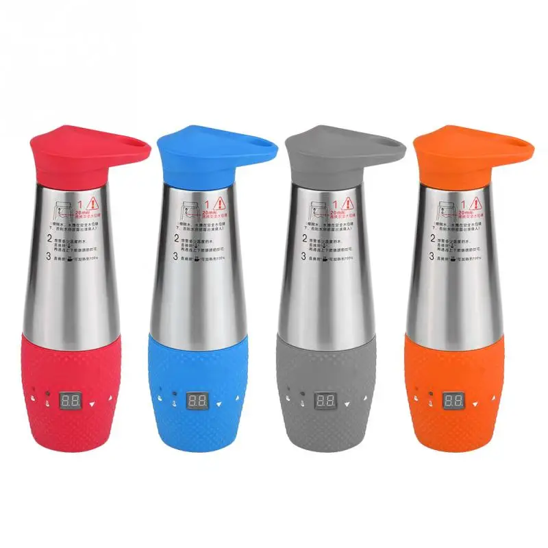 

1set Portable 12V 80W Car Heating Cup Vacuum Insulated Electric Travel Water Boiling Mug Kettle Car Accessories
