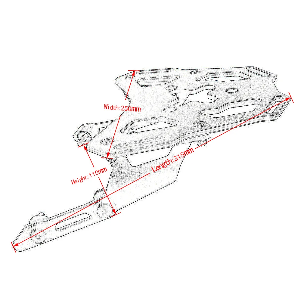 Топ полка бар задней опорой Чемодан стойка Fender грузовой Поддержка для KTM Duke 690 Duke690 2013 2012