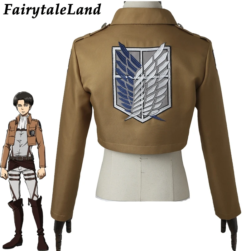 

Attack on Titan Rivaille Ackerman Jacket Halloween Cosplay Costume Unisex Jacket Embroidery Jacket Cosplay Rivaille Jacket