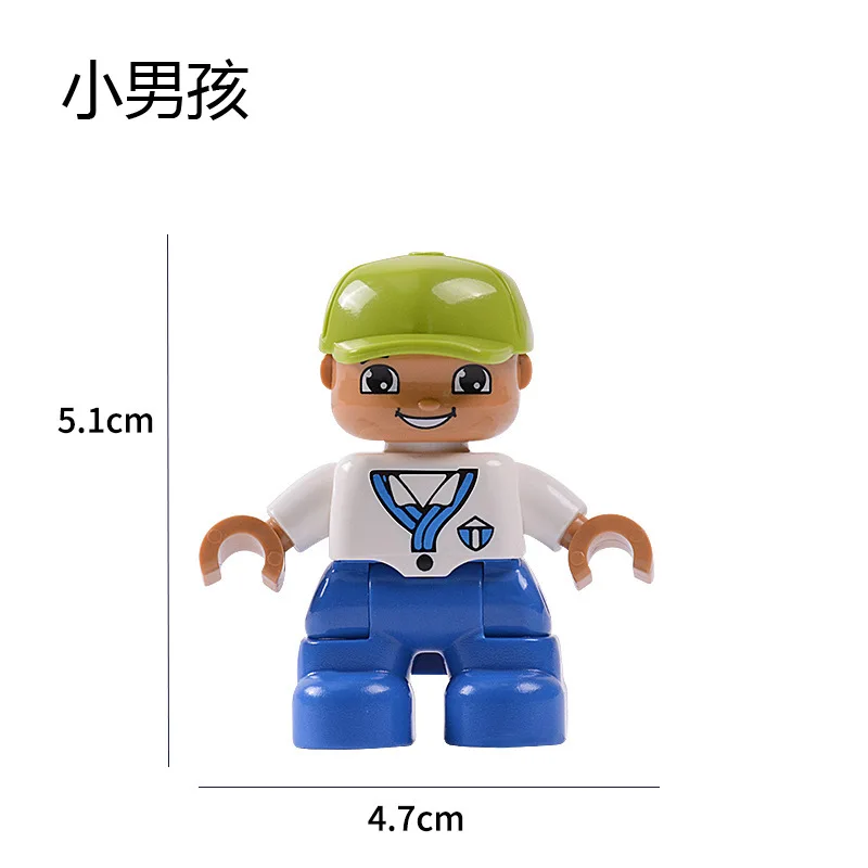 Big Size Action Figures City Princess Pirate Policemen Family Series  Building Blocks Compatible LegoINGS Duploes Education Toys for children (18)