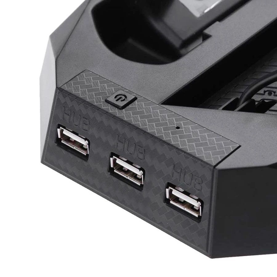  Vertical Stand with Cooling Fan Charging Stand USB HUB Charger Game Console Stand Holderfor PS4 Pro