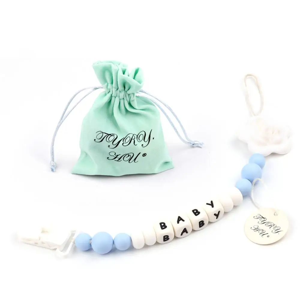 

TYRY.HU Customized Homemade Pacifier Clips Holder Chain With Mickey Pendent Silicone Pacifier Chains Teething Baby Chew Toys