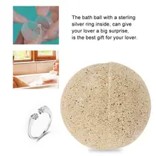 Косметический Puff Роза эфирные масла для ванной бомба мяч ароматерапия увлажняющий Spa с серебряным кольцом