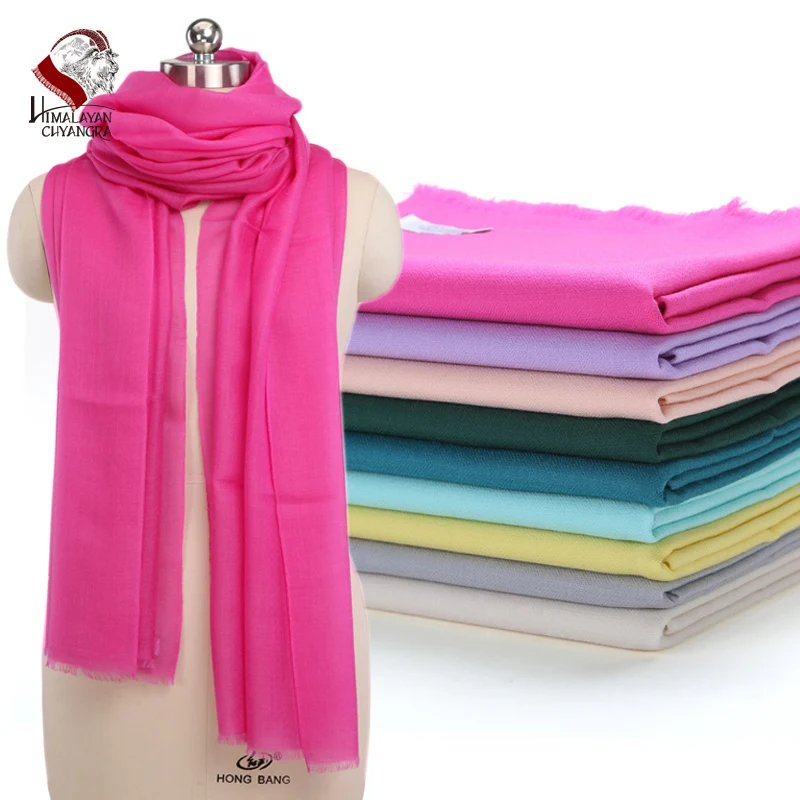 

Ultra Thin Australian Merino Wool Scarf Shawl Muffler Solid color Factory Bulk Wholesale High Quality made in Nepal