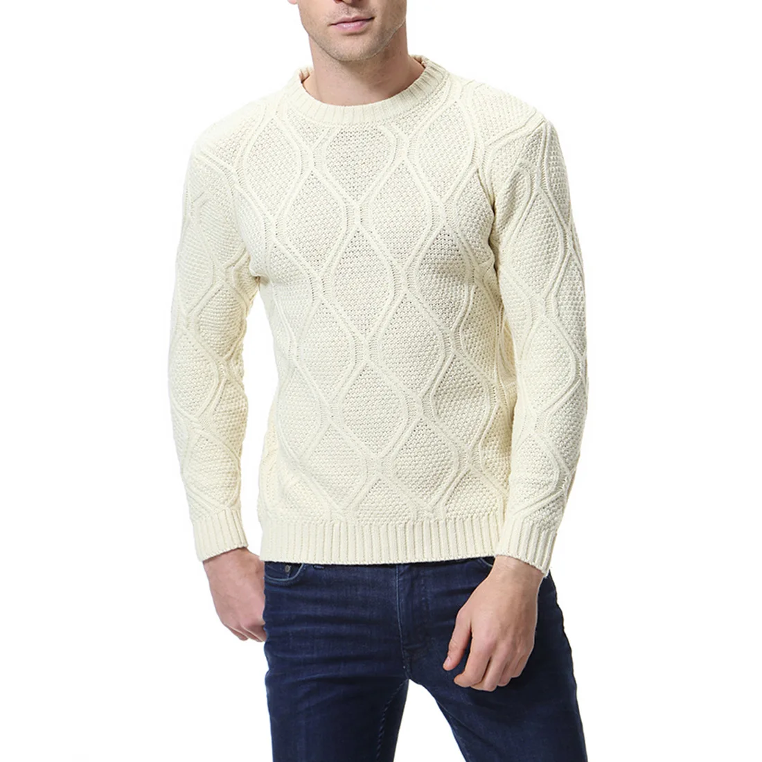 Осенний и зимний мужской Однотонный свитер нижняя рубашка Tide мужская с круглым вырезом тонкий вязаный свитер Y260