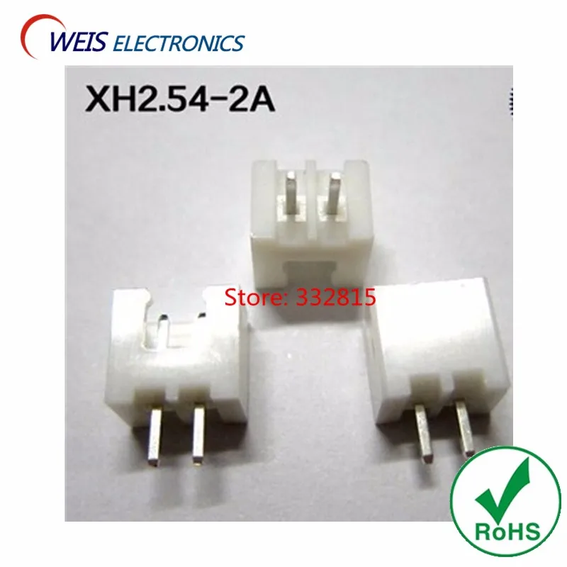 

100PCS XH2.54-2A XH-2A 2.54MM 2PIN 2P STRAIGHT legs male connector Terminal Blocks Good quality Free shipping