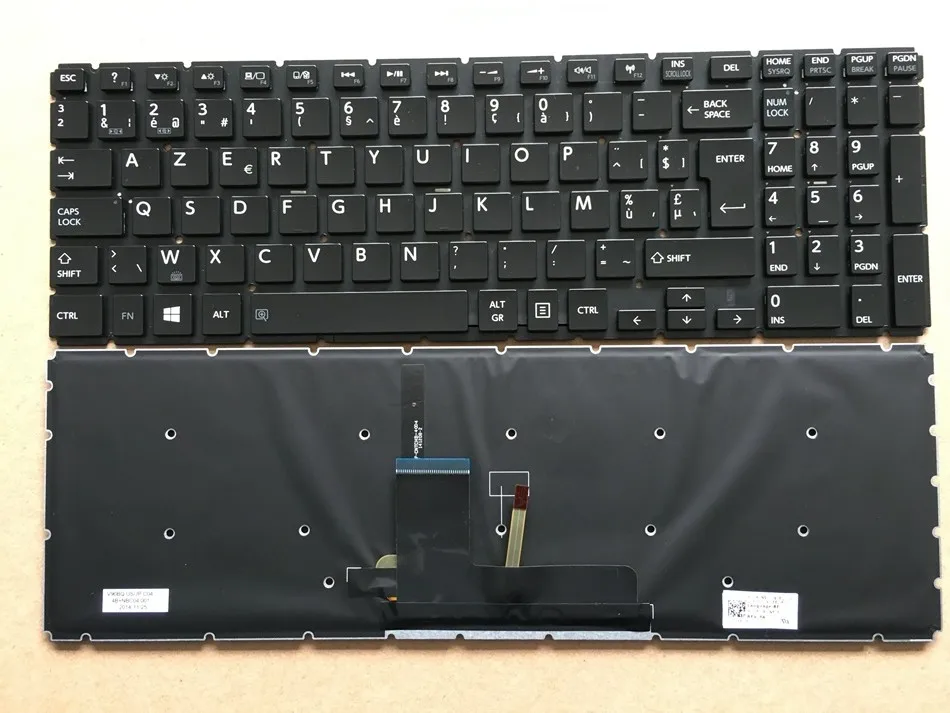 New BE Belgian Keyboard For Toshiba Satellite L50-B L55-B S50-B L55DT-B S55-B Laptop Keyboard BE black Backlight -1
