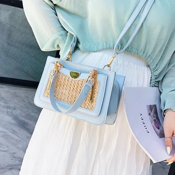 

Female bag 2020 new French small hand-woven straw bag fashion Messenger bag wild ins