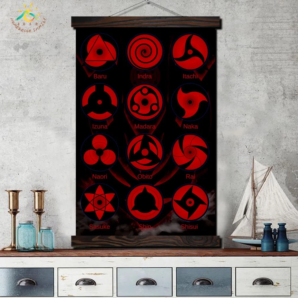 Лучший! Прохладный Кровавое Глаз Глаз НАРУТО Современный Сон Гоку Wall Art Print Поп-Арт Картина И