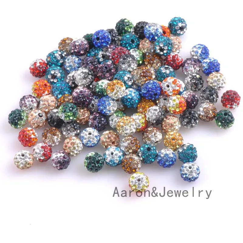 10mm-50pcs-Mixed-Gradient-Color-Disco-Ball-Beads-Crystal-Shamballa-Beads-Fit-Jewelry-Handmade-XB-10