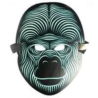 10 стилей,, EL холодный светильник, маска, светодиодный светильник, светящаяся маска с 3 в, устойчивая на инверторе, маска для Хэллоуина, страшная Маскарадная маска - Цвет: E