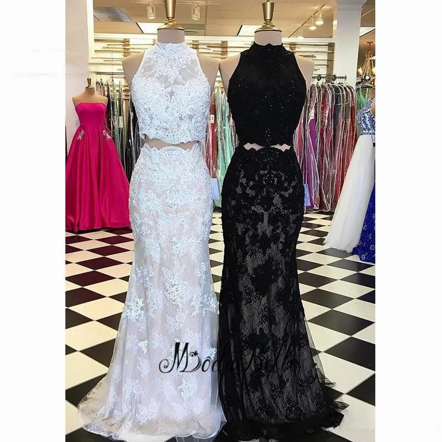 2019-two-pieces-mermaid-evening-dresses-long-with-lace-appliques-vestido-longo-tulle-high-neck-formal-evening-party-dress-100%25-real__