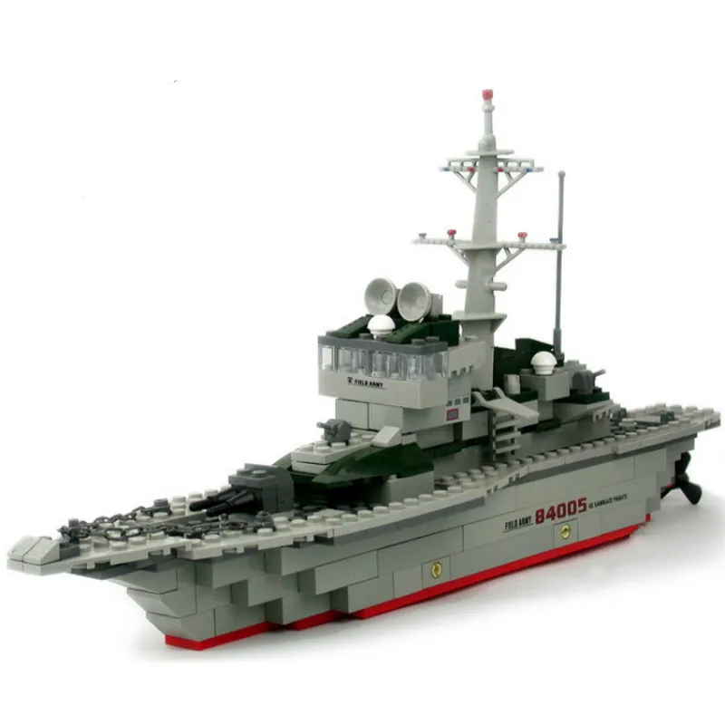 

228pcs/set Cruiser Building Block Brick Army Military Ship Model Battle War Ship Navy Vessel Boat Toy Equipment Technic Designer