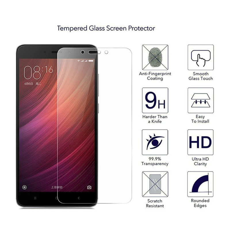

2.5D 9H Protective Glass Screen Protector for Xiaomi Redmi 2 3 4 5 5Plus 4A 4X 4 Prime Note Note2 4 4X Pro Tempered Glass