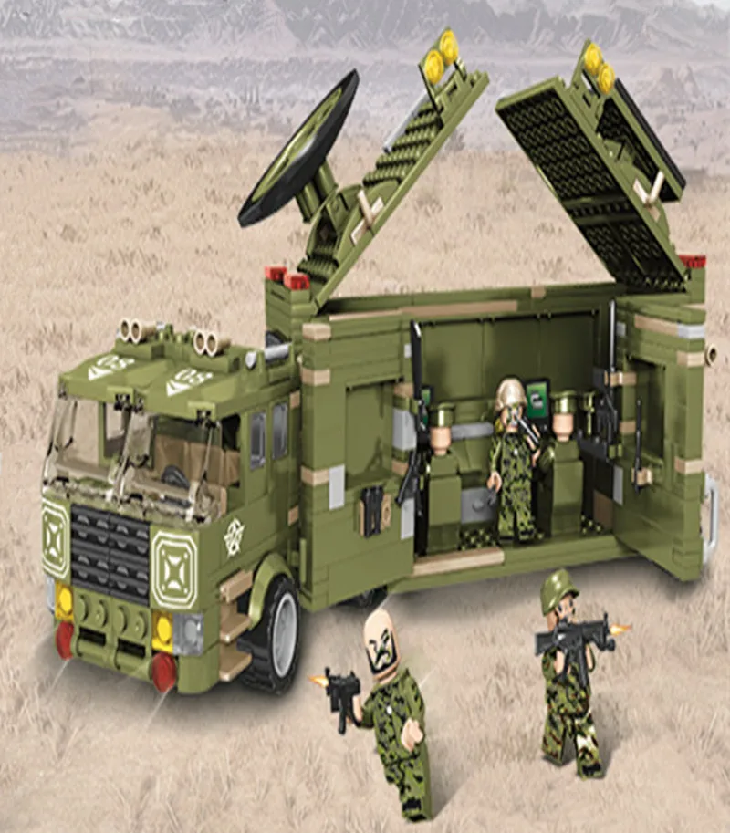 

World War II WW2 SWAT Police Military Soldier Army Mobile Command Vehicle Building Blocks Bricks Kids Toys Compatible With Lego