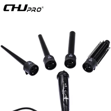 Профессиональный 4 в 1 турмалин керамический щипцы для завивки дигита контроль монофункциональный кулер салонный Инструменты для укладки Прямая