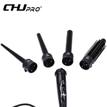 

2020 Professional 4 in 1 Tourmaline Ceramic Curling Iron Digita Control Monofunctional Culer Salon Styling tools drop shipping