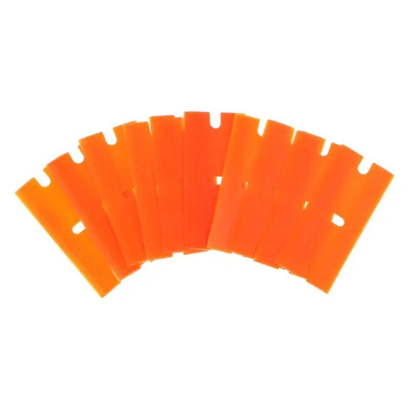

100pcs Double Edged Blade Auto Glass Cleaning Razor Scraper Sticker Accessories Plastic Blades Replacement