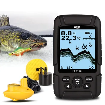 

LUCKY FF718LiD Fish Finder 200KHz/83KHz Dual Sonar Frequency 100M Detection Muti-language Depth Alarm Detector Real-waterproof