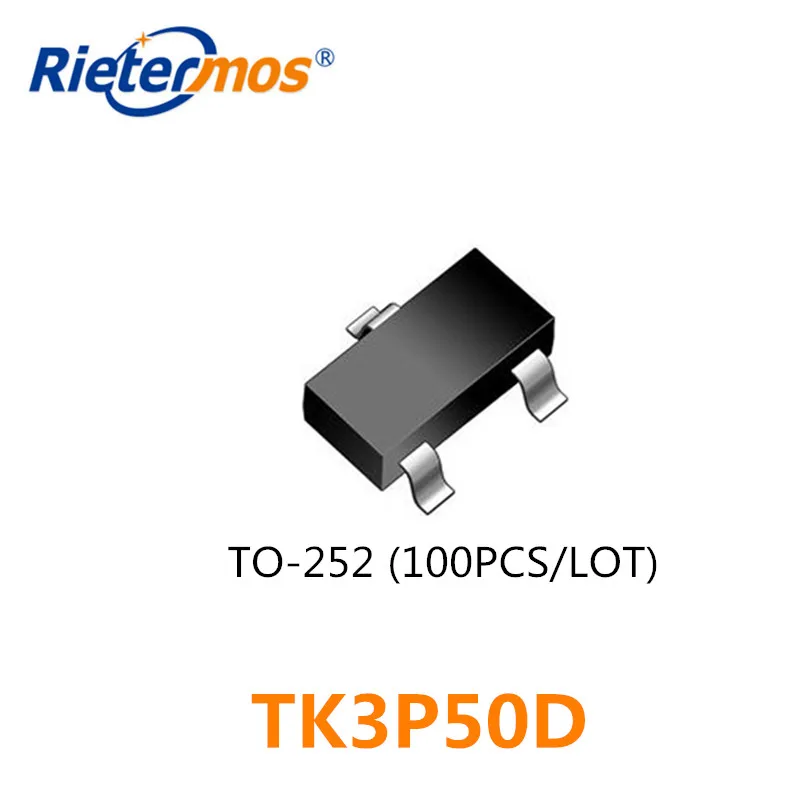 

100 шт. N-CHANNEL TK3P50D TK3P50 3P50D TO252 оригинал