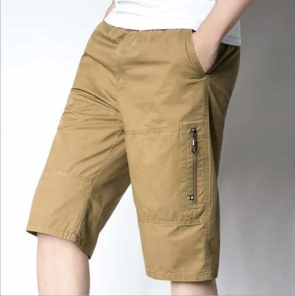 Мужские летние хлопковые шорты мужские до колен мужские шорты Карго Уличная Повседневная шорты плюс размер свободные бермуды Masculina
