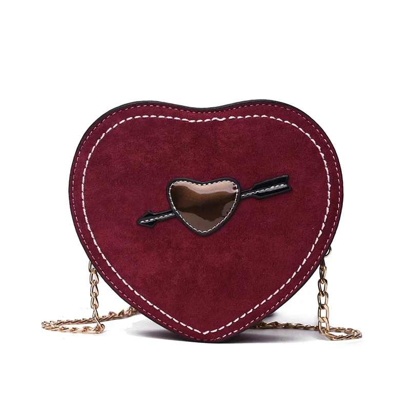 

Small Crossbody Bags with Chain for Women Shoulder Bag Heart Shaped Ladies Cartoon PU Leather Messenger Bags Cute Bags for girls